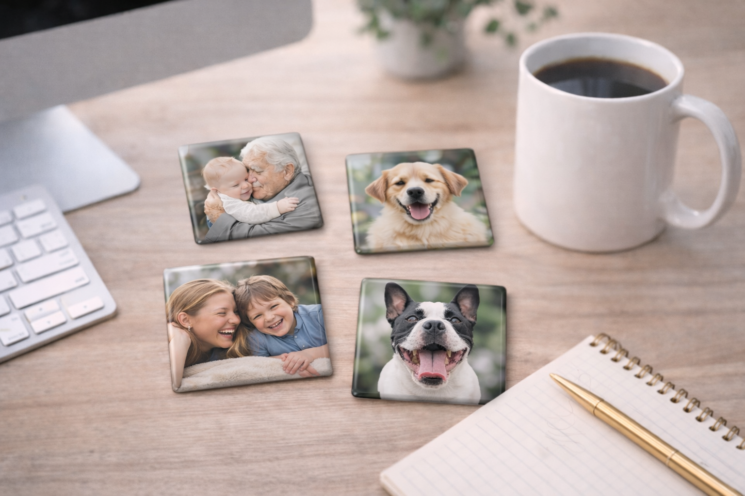Custom Photo Magnet 2x2 Square, Personalized Fridge Keepsake, Pet or Wedding Gift