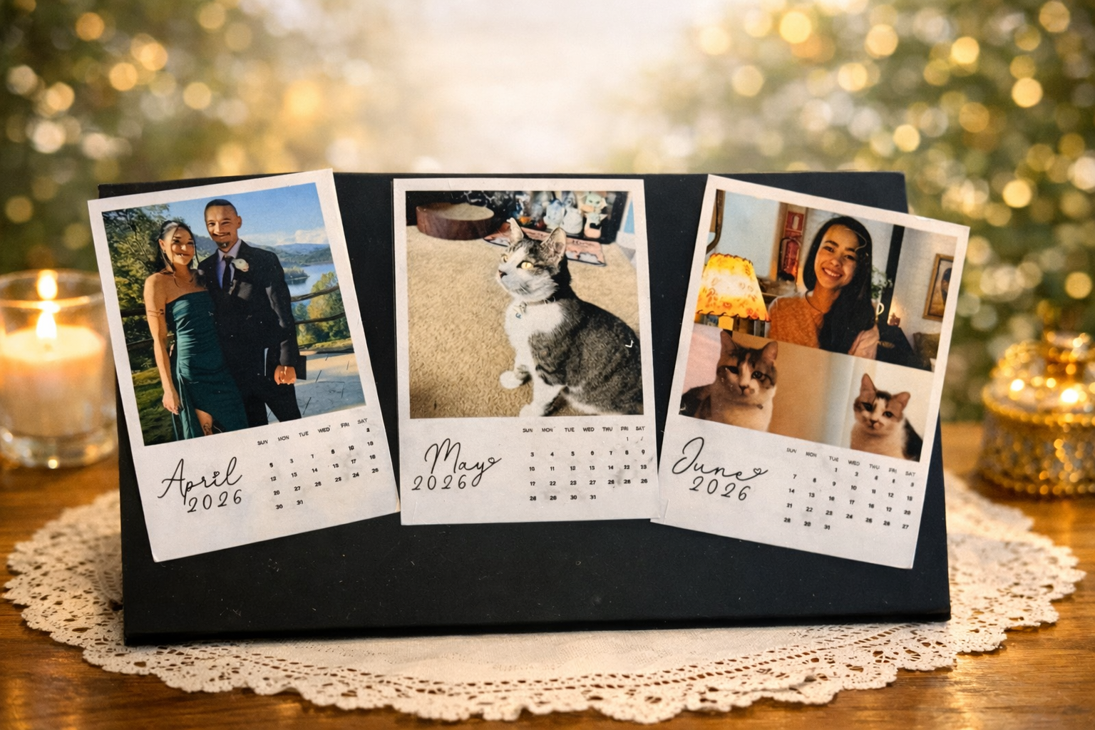 Custom 3–4” Set of 12 Vinyl Fridge Magnet | Personalized Photo 2006 Calendar |  Keepsake