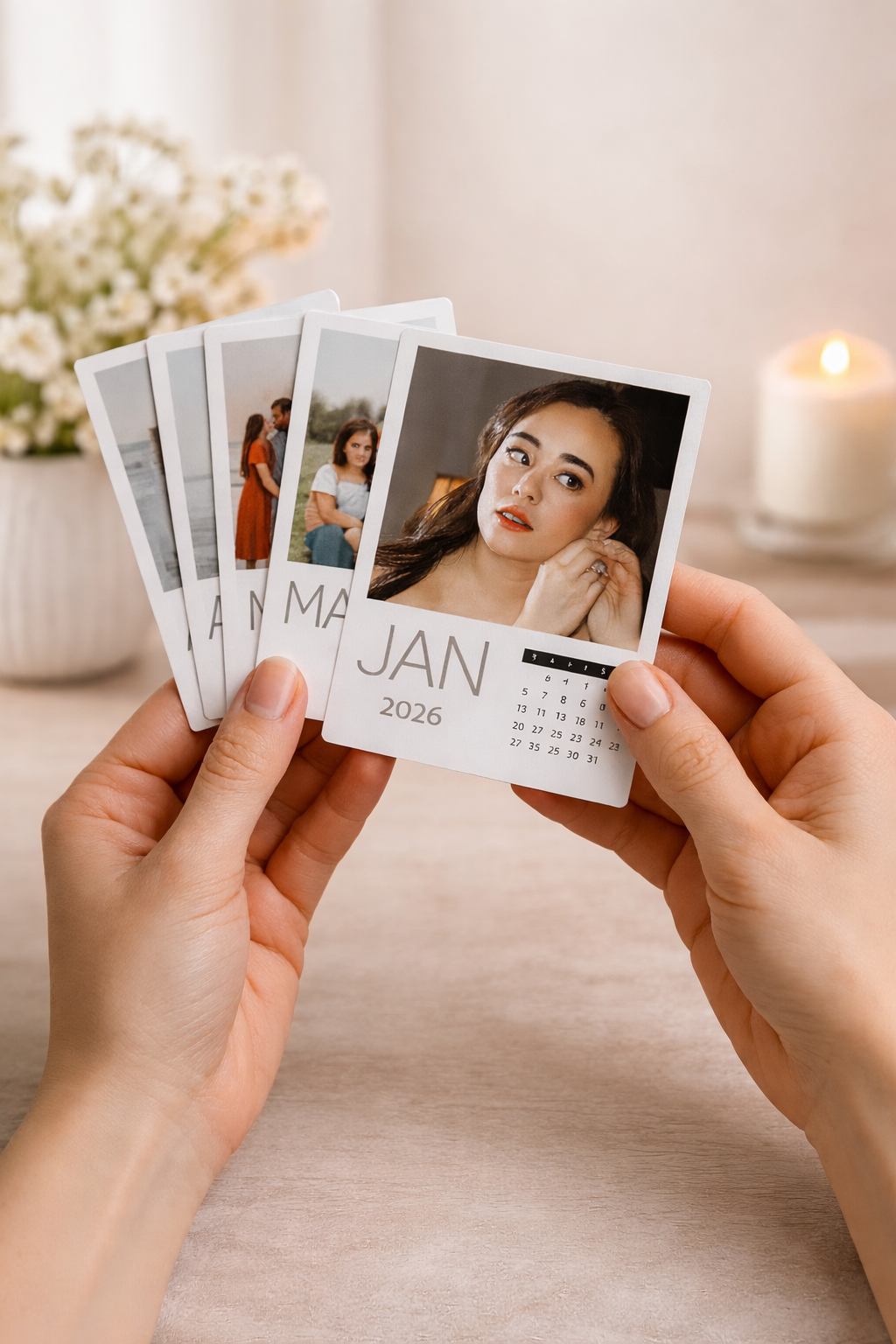 Custom 3–4” Set of 12 Vinyl Fridge Magnet | Personalized Photo 2006 Calendar |  Keepsake