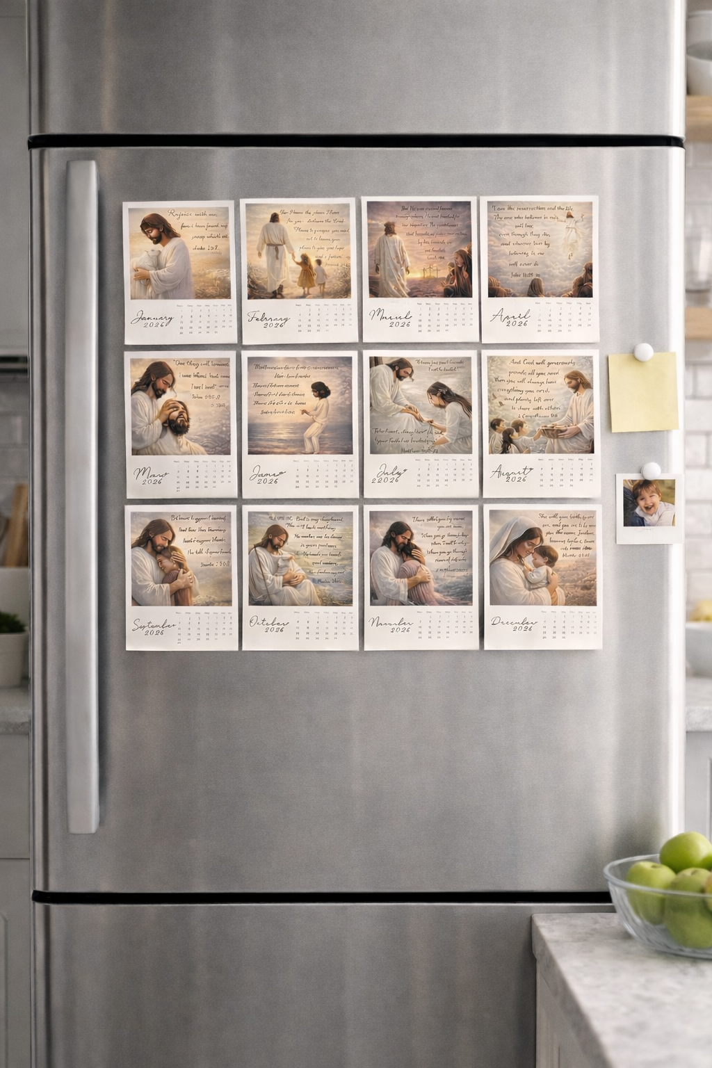 Custom 3–4” Set of 12 Vinyl Fridge Magnet | Pre-Made 2006 Calendar|  Keepsake